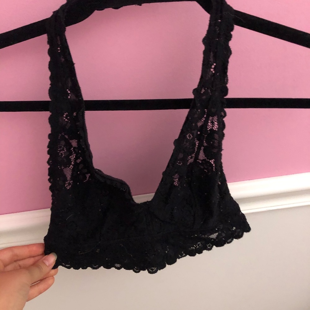 Black Aerie Halter Bralette